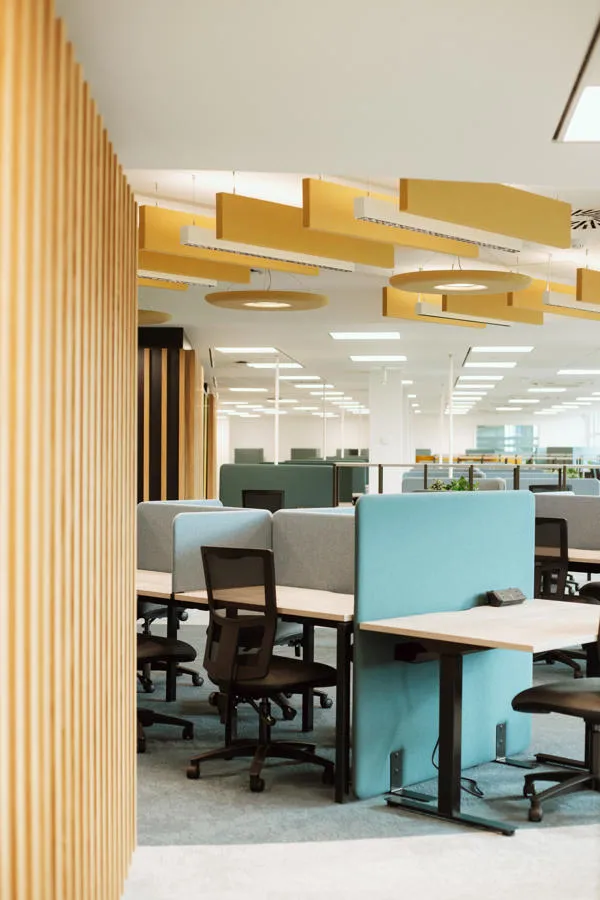 View of study desks.