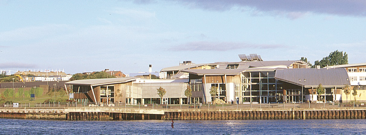 Exterior photograph of St. Peter's Library on the Sir Tom Cowie Campus in Sunderland.