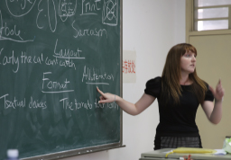 Lecturer teaching a class